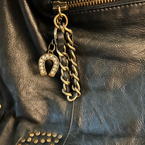 Betsey Johnson Black Leather Shoulder Bag - Picture 4 of 10